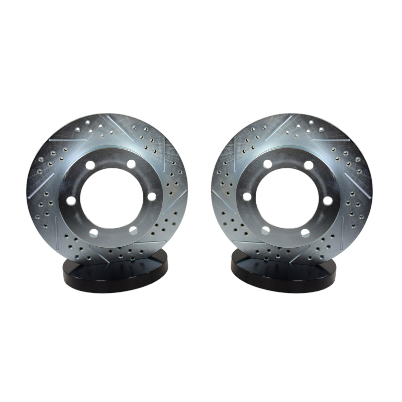 Toyota Tacoma Brake Rotors (2) - Front - Baer Brakes - Claw Performance Rotors, Slot & Drilled - Zinc-Plated - `95-`04
